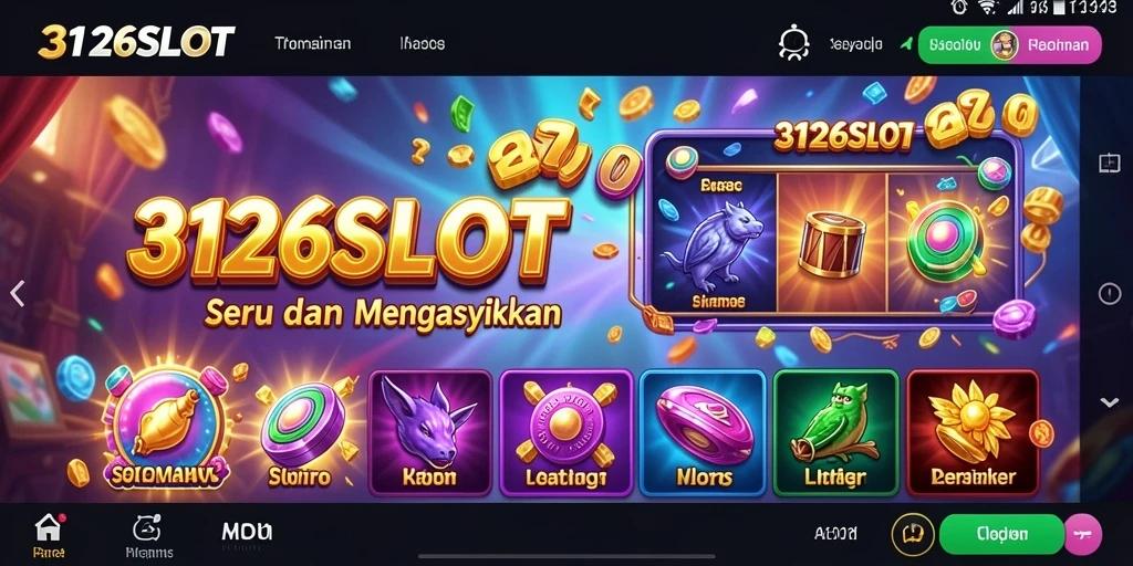 Screenshot menunjukkan pemain menikmati gameplay seru di 3126SLOT.