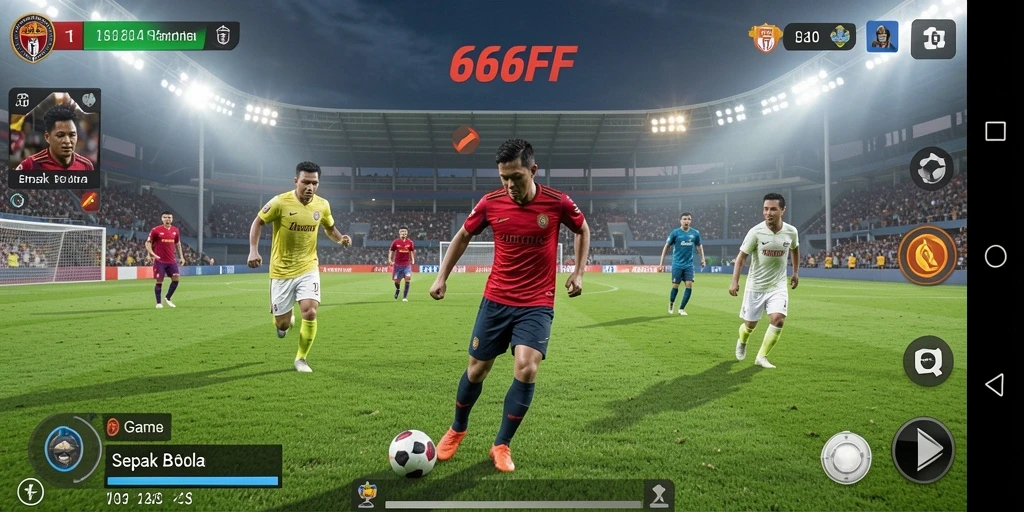 Gameplay menarik di lapangan sepak bola 666FF.