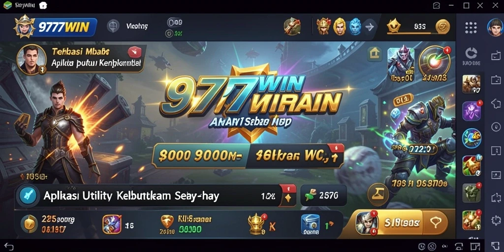 Tampilan antarmuka <strong>9777WIN</strong> yang menarik dan mudah digunakan.
