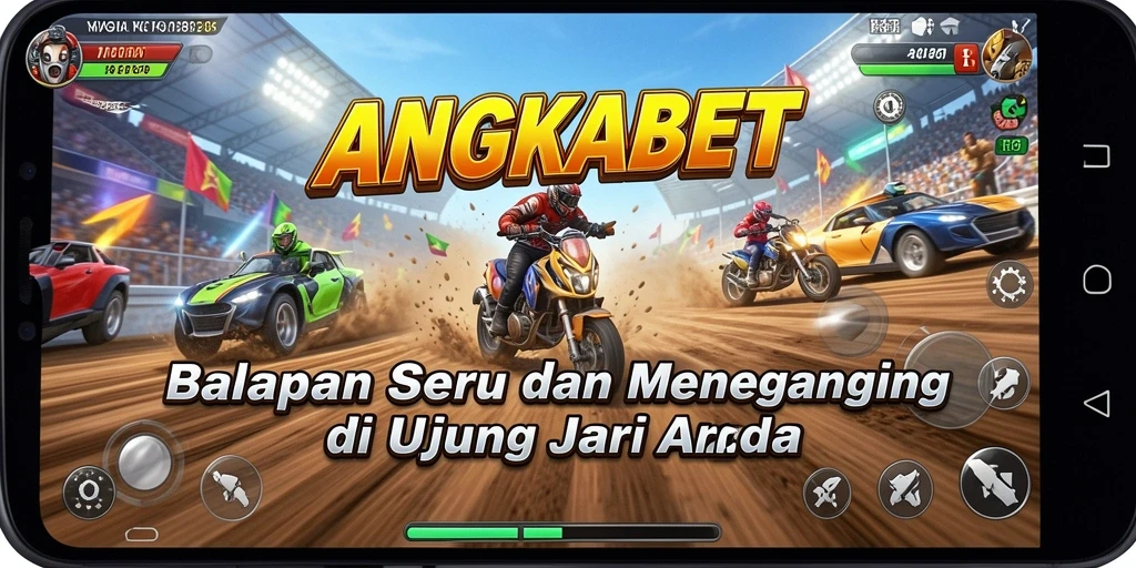 Tampilan aksi balapan seru di ANGKABET dengan grafis menawan.