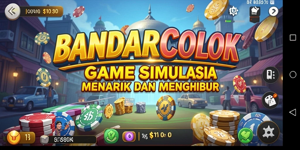 Tampilan menarik dari gameplay simulasi BANDARCOLOK.