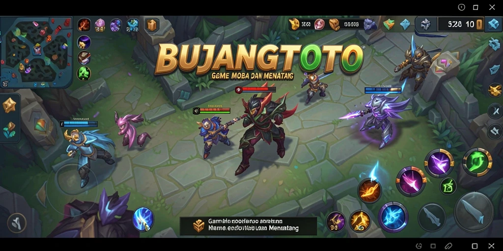 Tangkapan layar utama BUJANGTOTO menampilkan aksi seru gameplay MOBA.