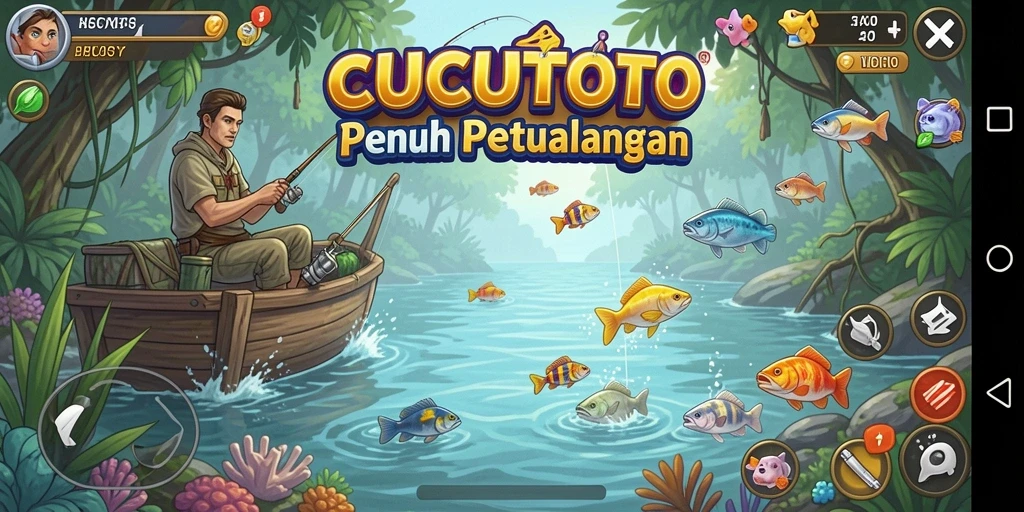 Tangkapan ikan di CUCUTOTO yang menakjubkan saat gameplay.