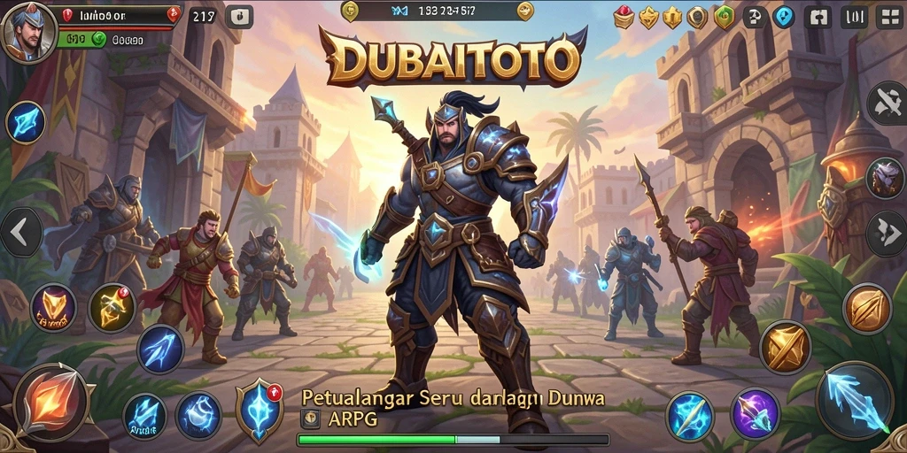 Tampilan gameplay DUBAITOTO dengan pertempuran yang mendebarkan.