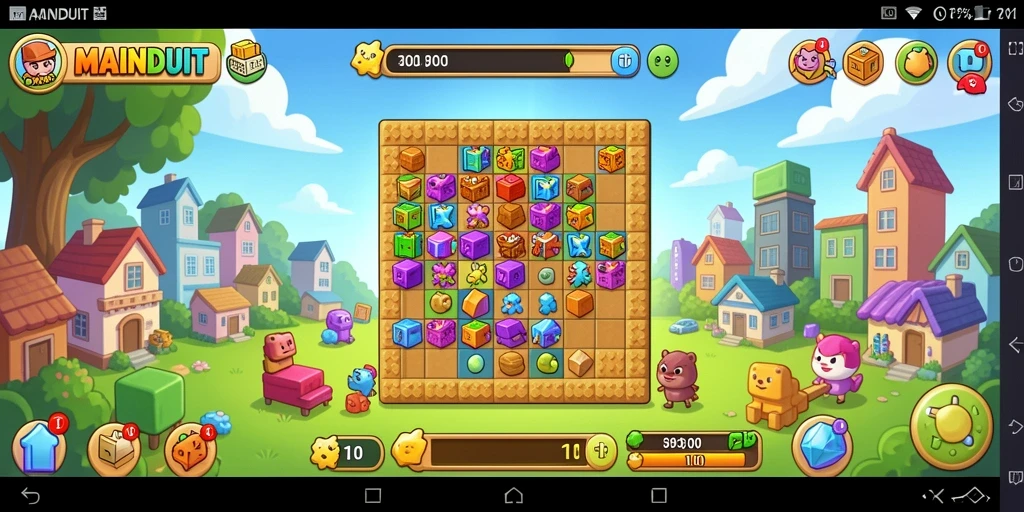 Tampilan gameplay MAINDUIT dengan tantangan Puzzle yang seru.