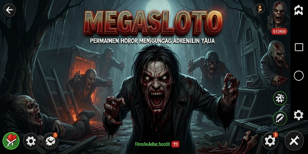 Tampilan menegangkan dari gameplay MEGASLOTO yang mencekam.