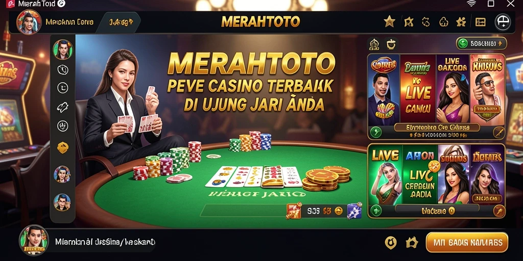 Tampilan gameplay Live Casino yang mendebarkan dan interaktif di MERAHTOTO.