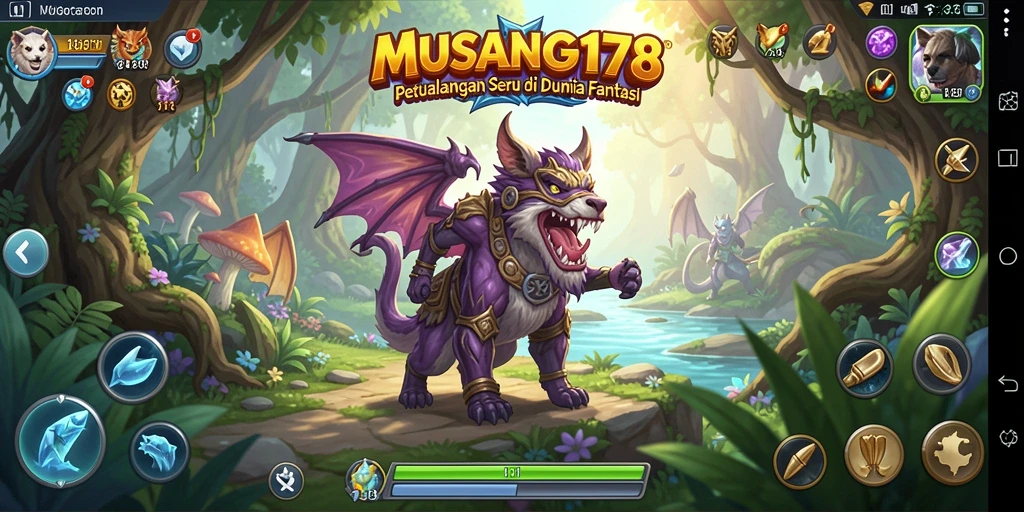 Tampilan utama gameplay MUSANG178 yang penuh petualangan.