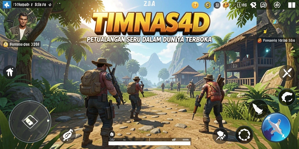 Tampilan gameplay TIMNAS4D yang menakjubkan di dunia terbuka.