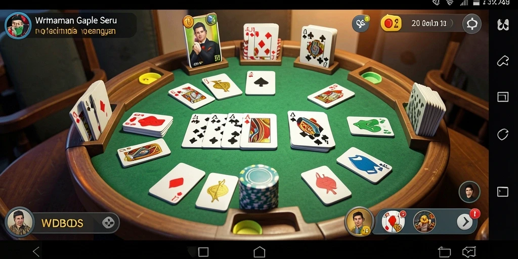Tampilan interaktif gameplay Gaple di WDBOS yang mengasyikkan.