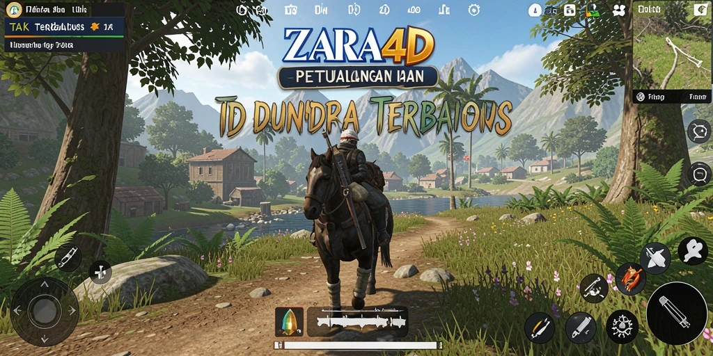 Tangkapan layar ZARA4D menampilkan petualangan seru di dunia terbuka.